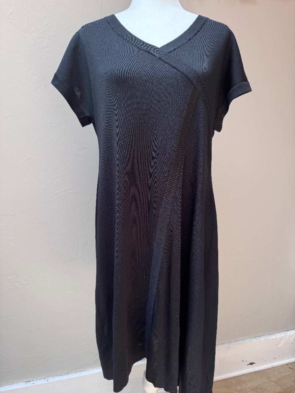 Vintage "Misook Exclusively" Short Sleeve Midi Dress Sz L